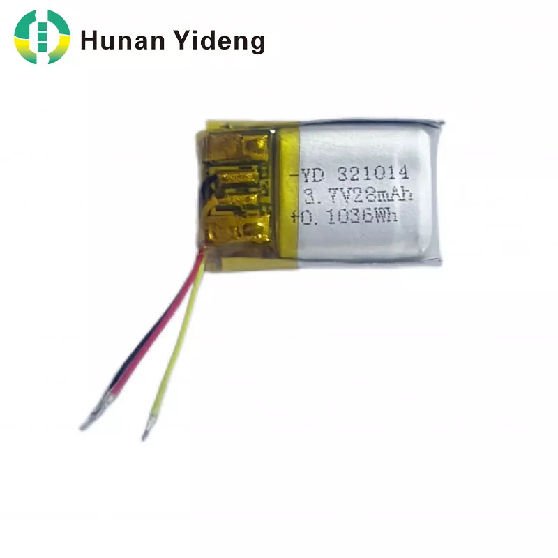 321014 28mah 3.7V Rechargeable Small Prismatic Battery